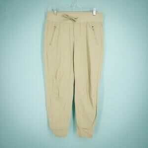 Athleta Size 6 Khaki Tan Trekkie North Jogger Pull On Stretch Drawstring Pants